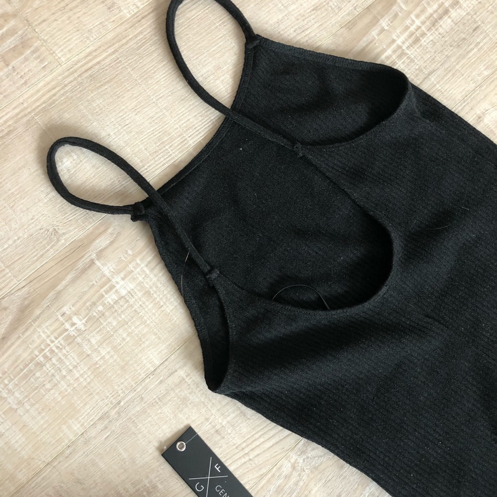 Scoop back black dress - Small
